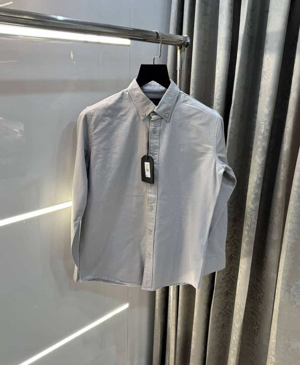 All Saints Light Grey Embroidery Logo Premium Shirt