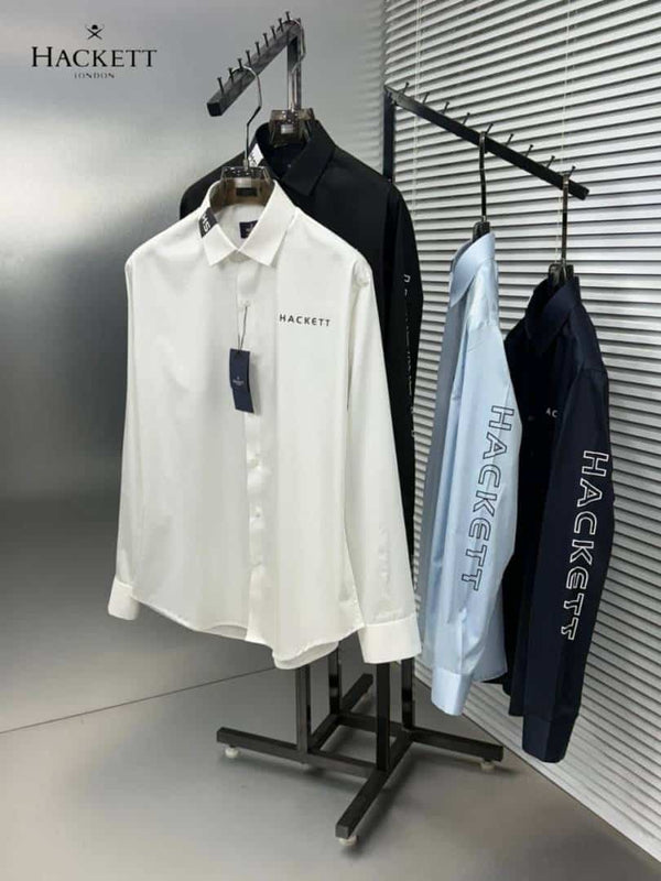 Hacket Londo n Navy Blue Logo Print Premium Shirt