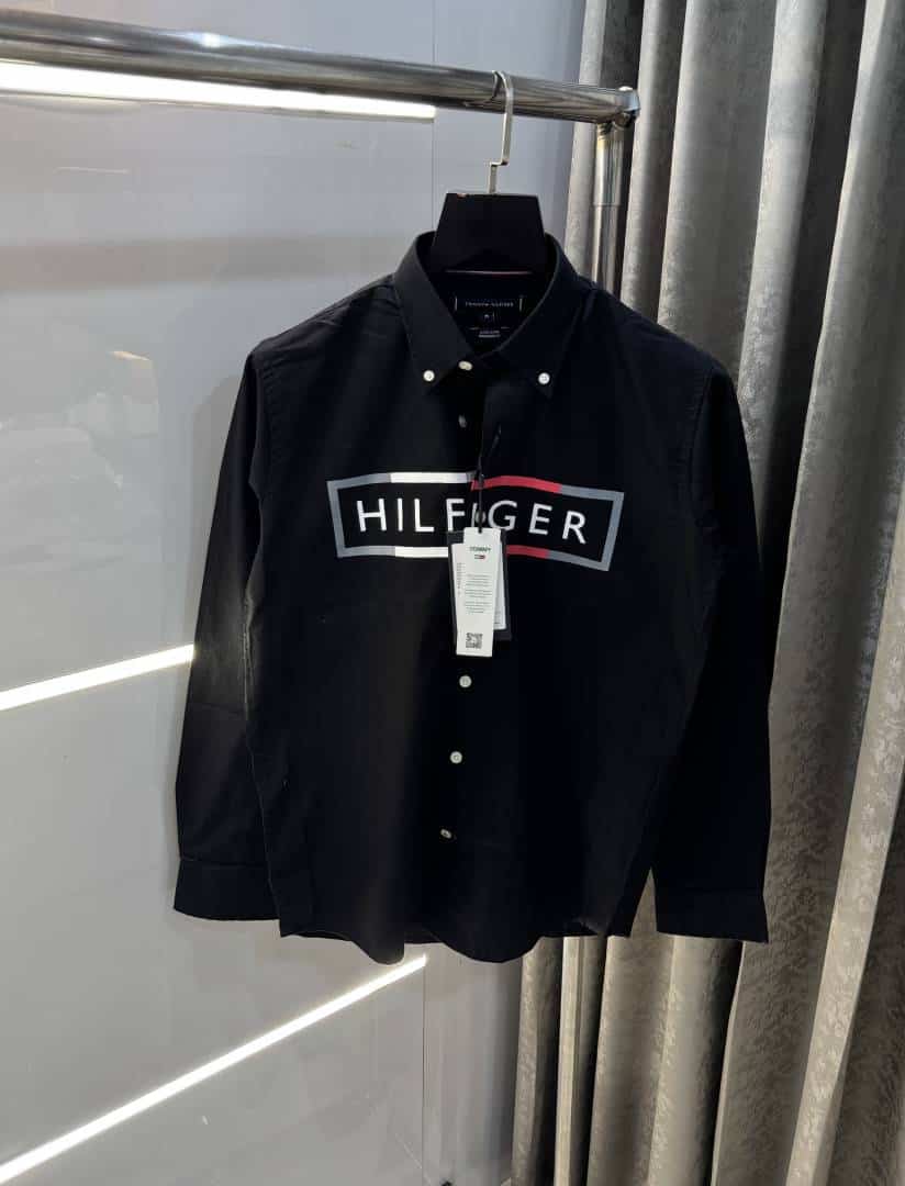 Tommy Hilfiger Black Logo Print Premium Shirt
