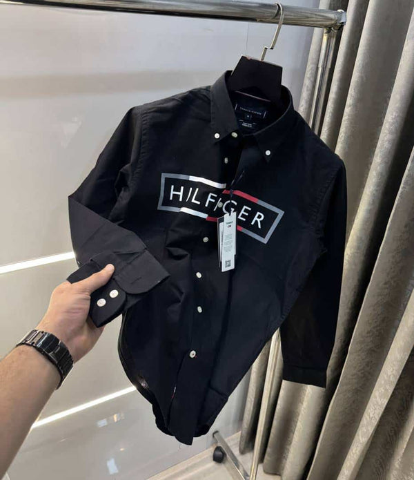 Tommy Hilfiger Black Logo Print Premium Shirt