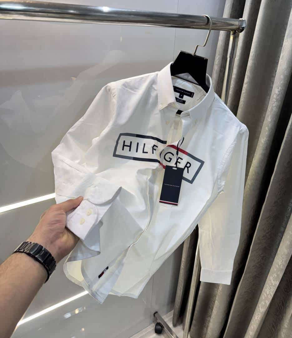 Tomm y Hilfiger White Logo Print Premium Shirt Secondary image
