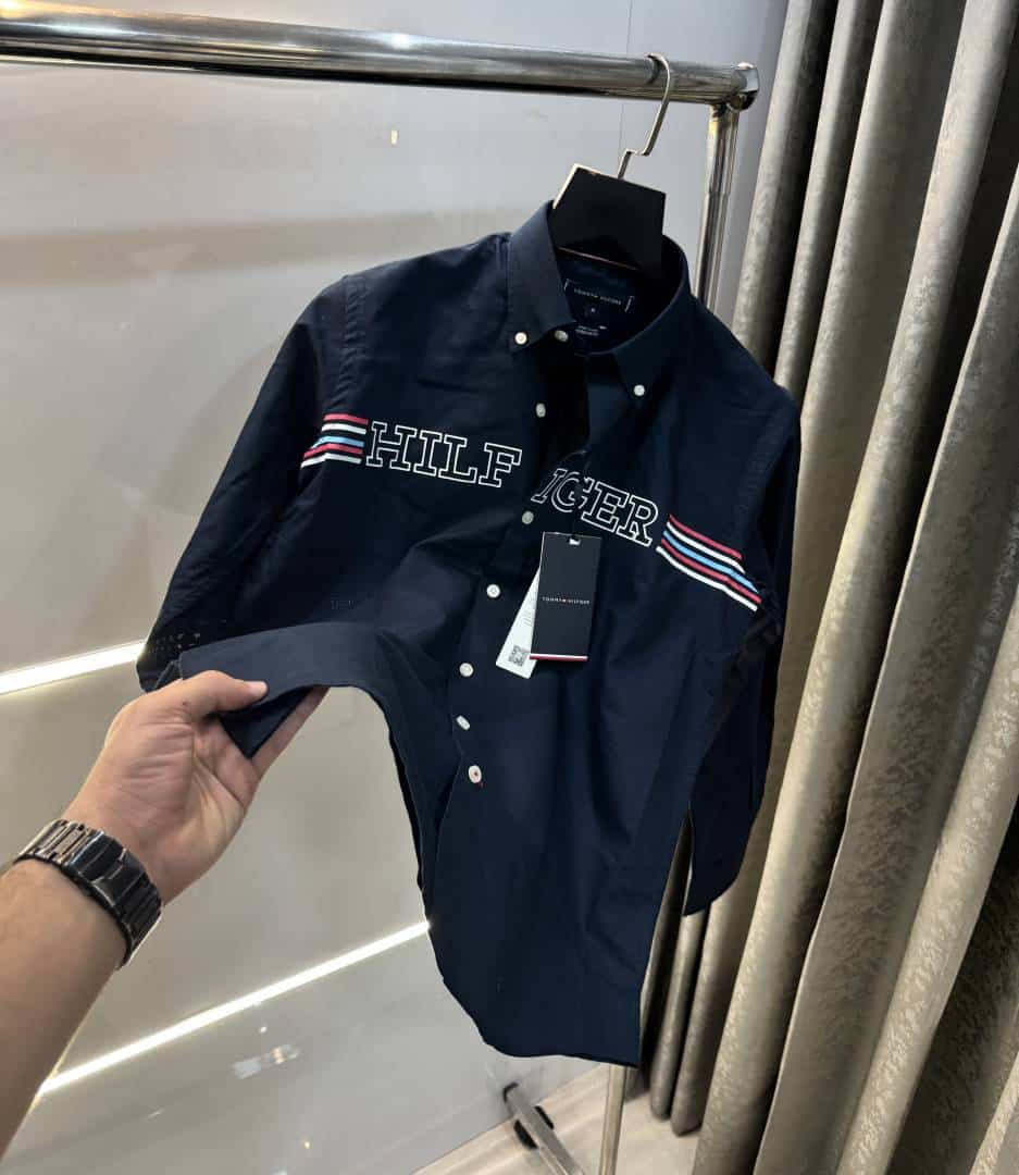 Tomm y Hilfiger Navy Blue Premium Classic Shirt