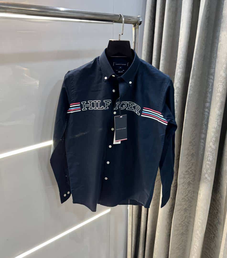 Tomm y Hilfiger Navy Blue Premium Classic Shirt