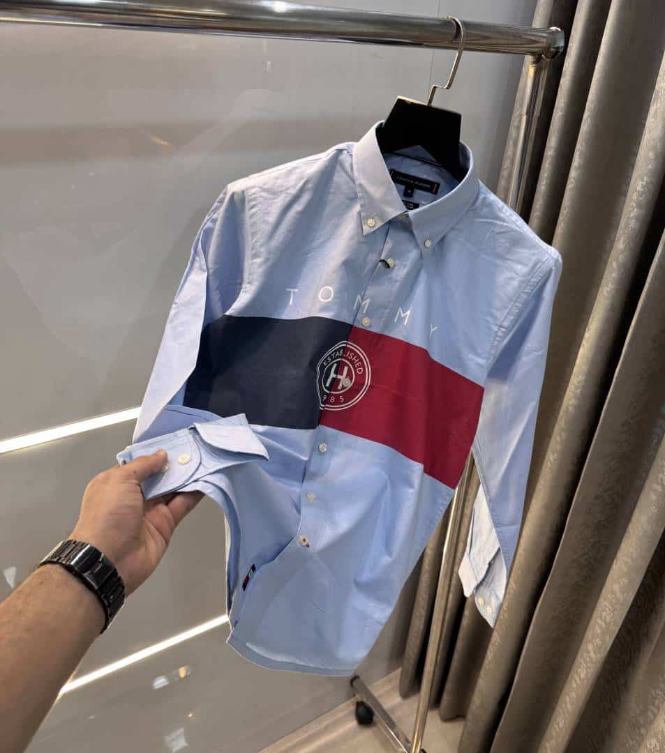 Tomm y HilfigarSky Blue Premium Classic Shirt