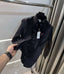 Ami Paris Black Embroidery Logo Premium Shirt
