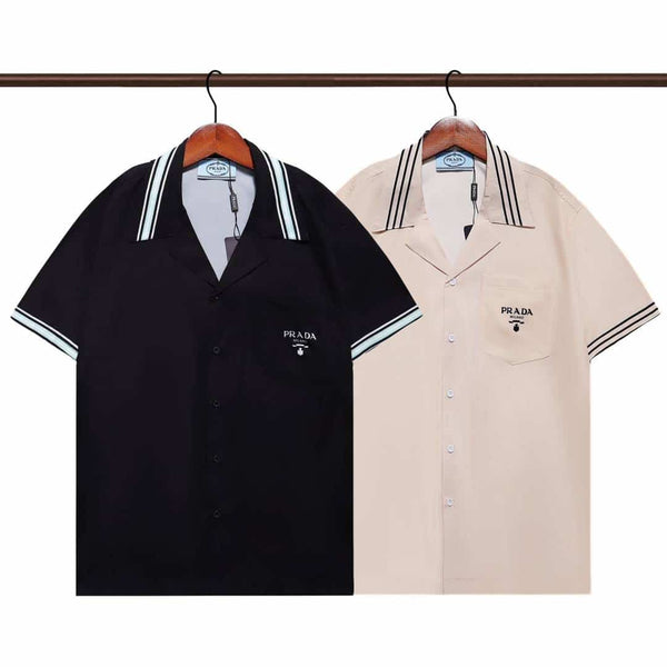Prad a Milano Black Printed Imported Half Shirt
