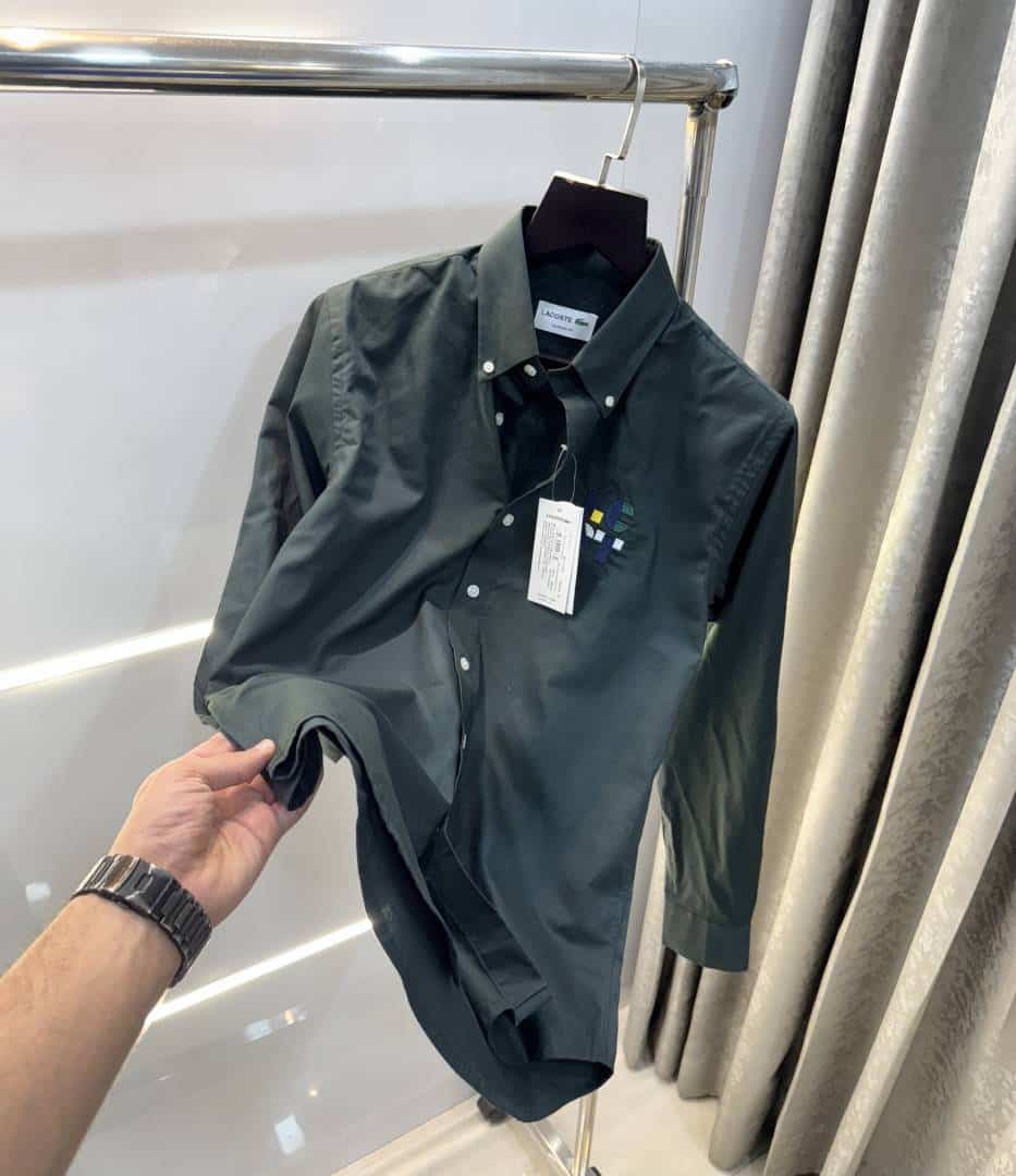 Lacost e Bottle Green Embroidery Logo Premium Shirt Main image