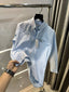 Lacost e Sky Blue Logo Work Premium Shirt