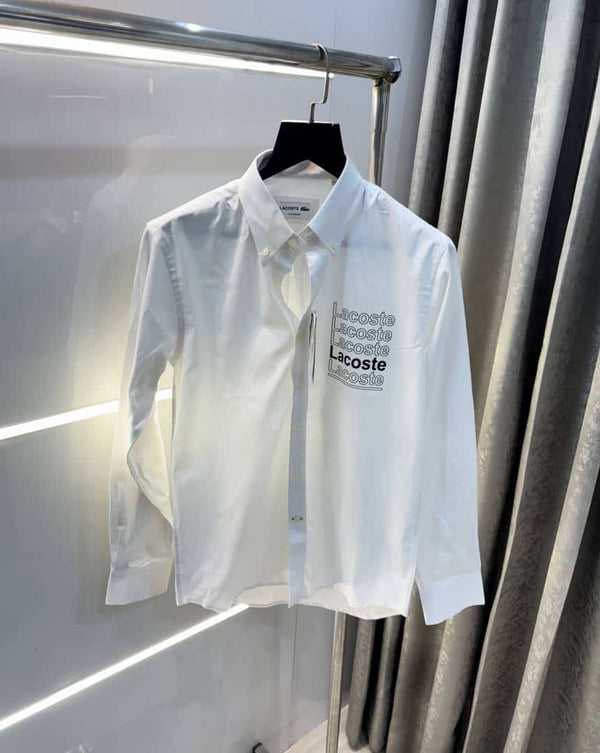 Lacost e White Logo Work Premium Shirt