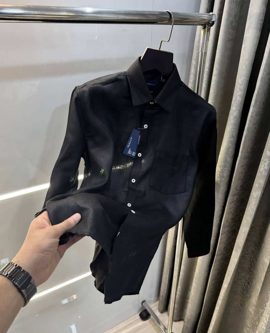 Gan t Black Premium Classic Linen Shirt Main image