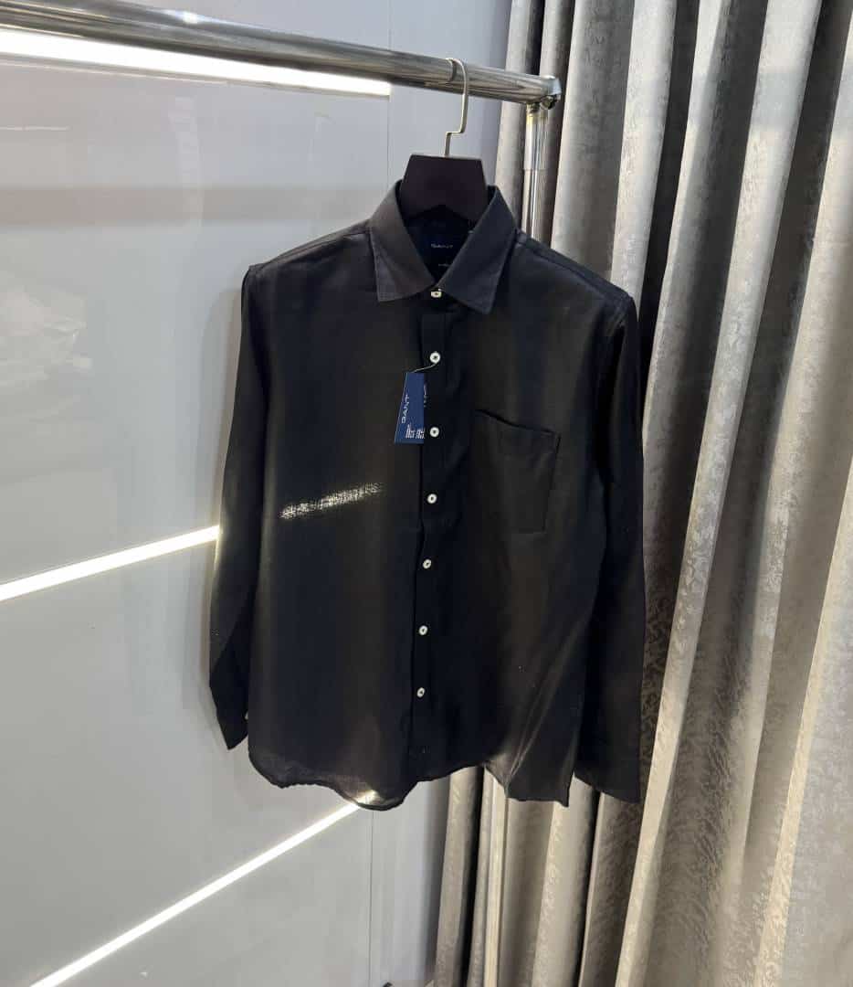 Gan t Black Premium Classic Linen Shirt Secondary image