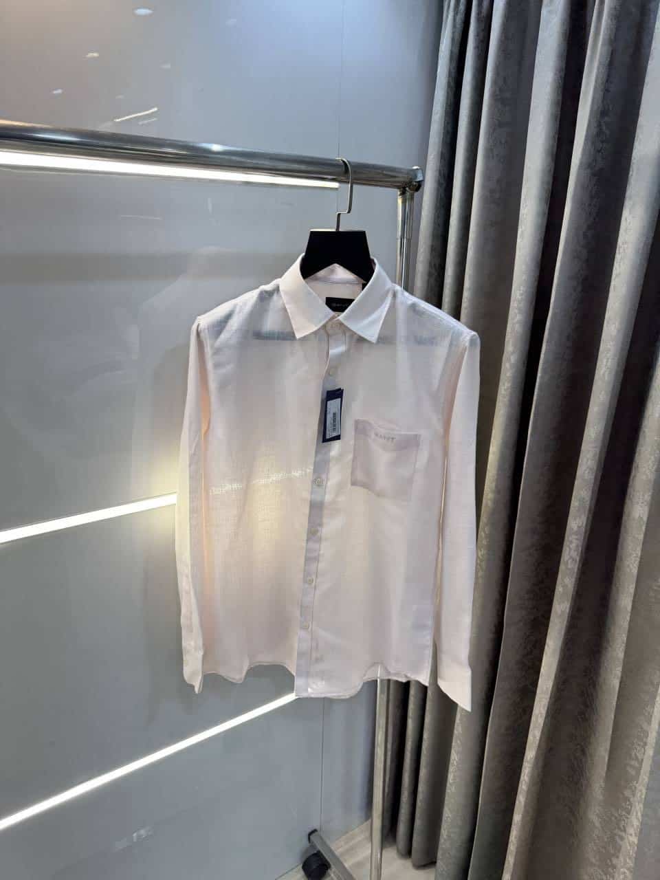 Gant Pink Premium Classic Linen Shirt