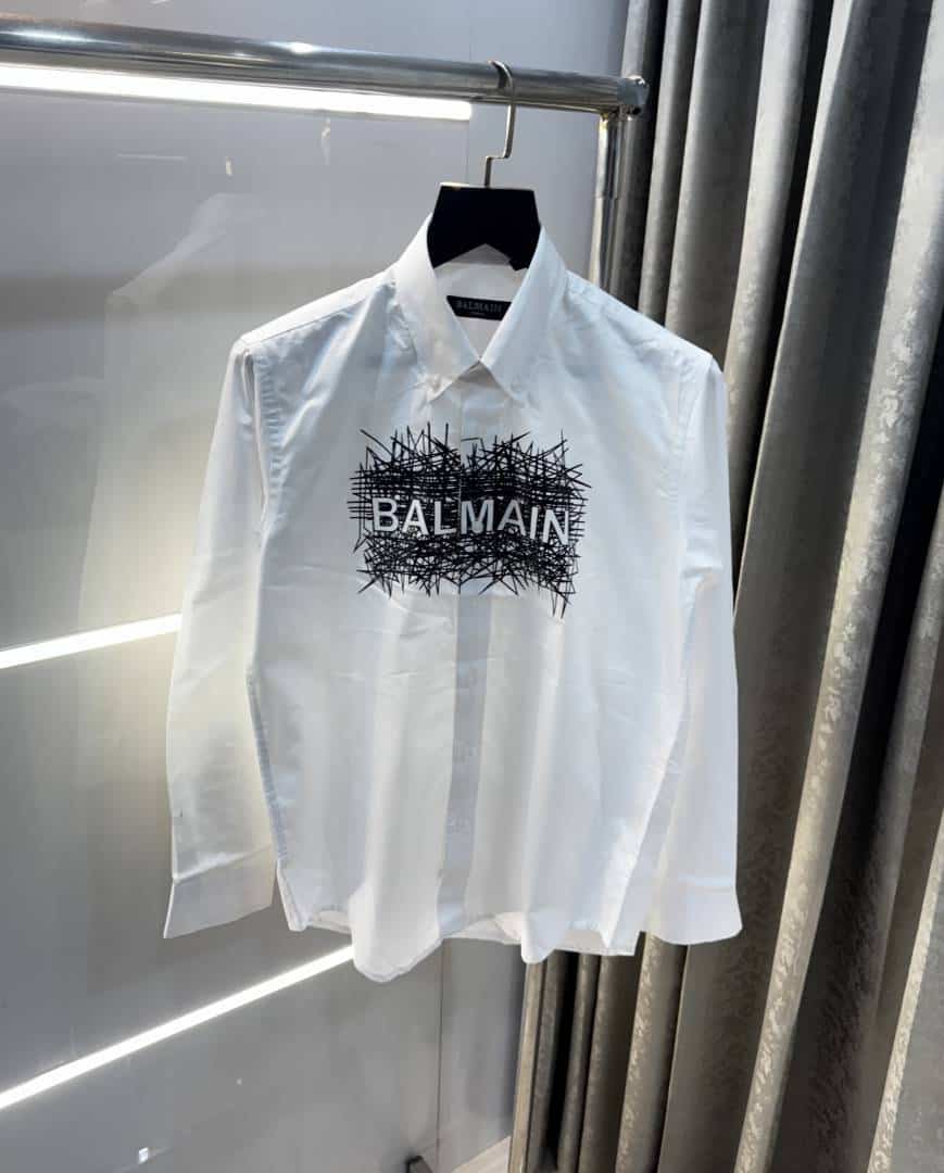 Balmai n Paris White Logo print Premium Shirt Secondary image