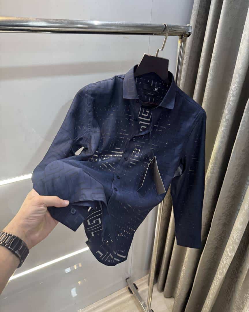 Givench y Paris Navy Blue Monogram Premium Shirt Main image