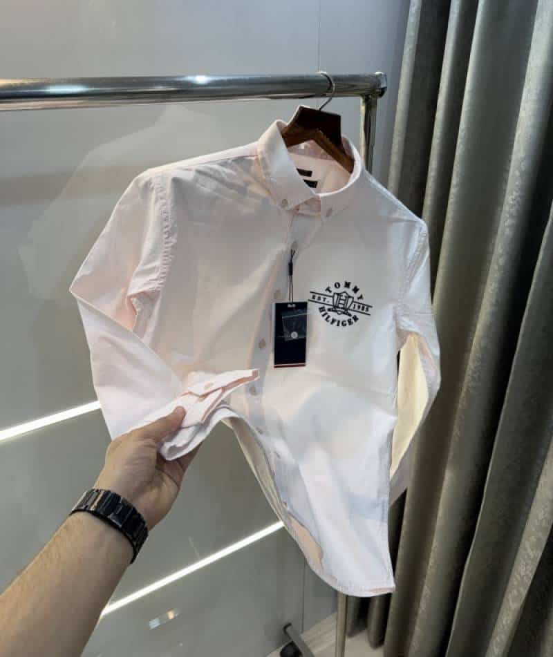 Tomm y Hilfiger Pink Embroidery Work Classic Shirt Main image