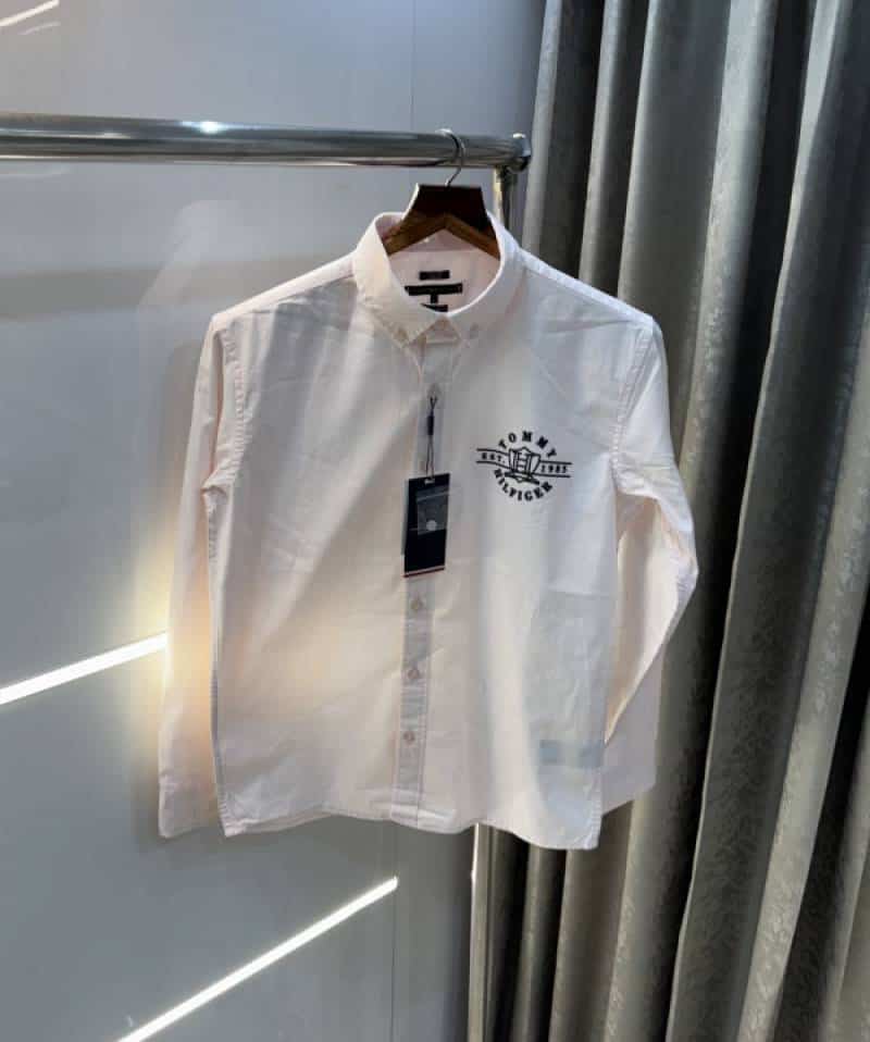 Tomm y Hilfiger Pink Embroidery Work Classic Shirt Secondary image
