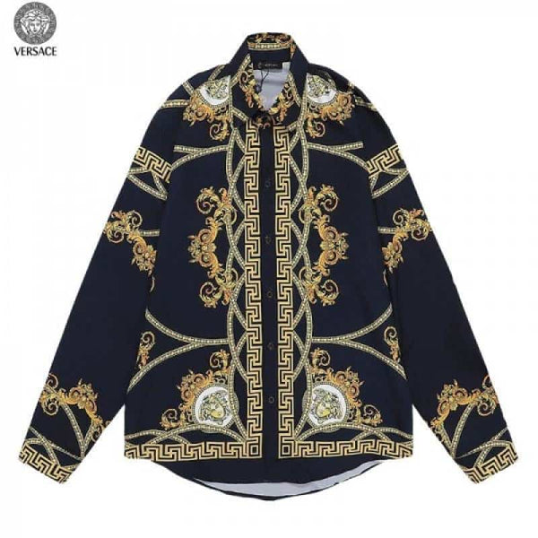 Versac e Couture Black Printed Imported Full Sleeves Shirt