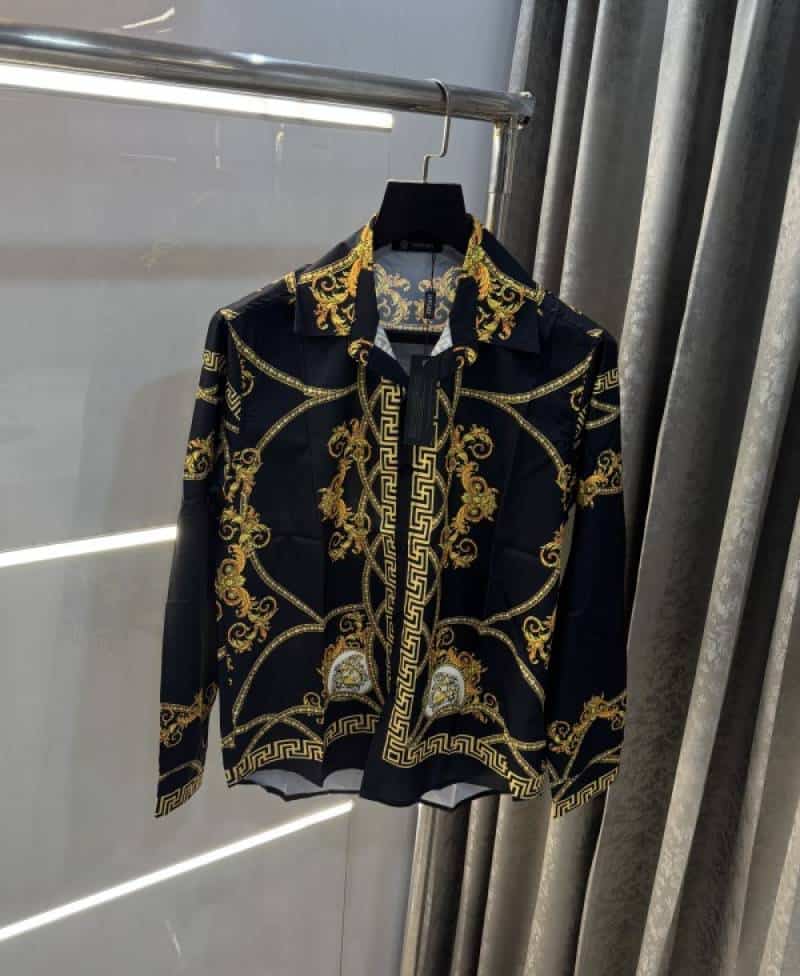 Versac e Couture Black Printed Imported Full Sleeves Shirt Secondary image