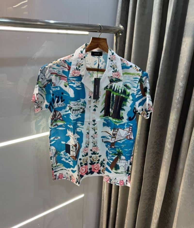 Amir i White Printed Imported Half Shirt Secondary image