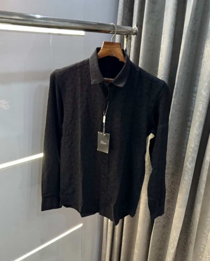 Christian Dio r Black  Lycra Premium Shirt Secondary image