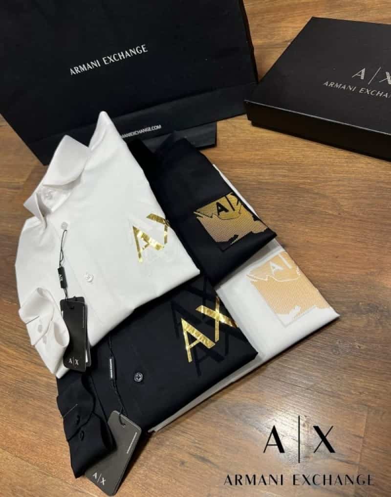 Arman i Exchange WhiteB Logo Print Shirt With Premium Box Packing And Carry Bag