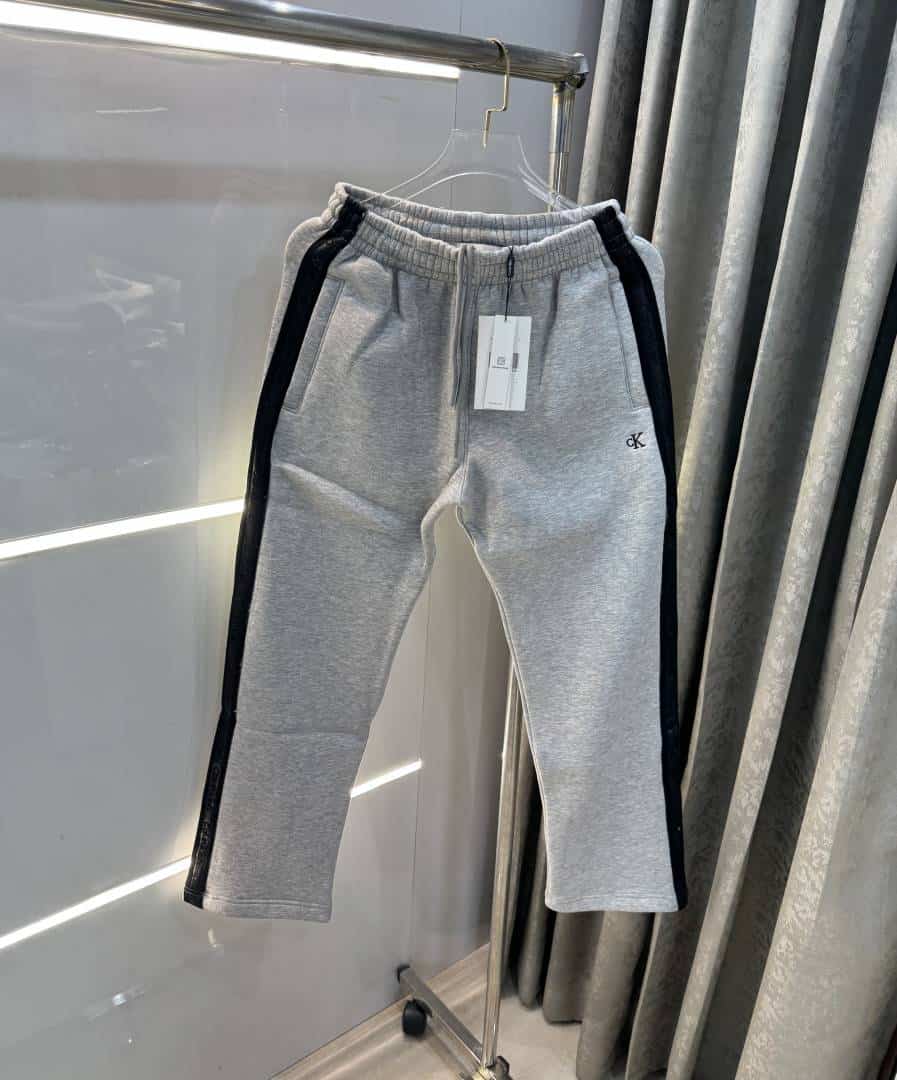 Calvin  Klein Grey Patch Logo Premium TrackPant Main image