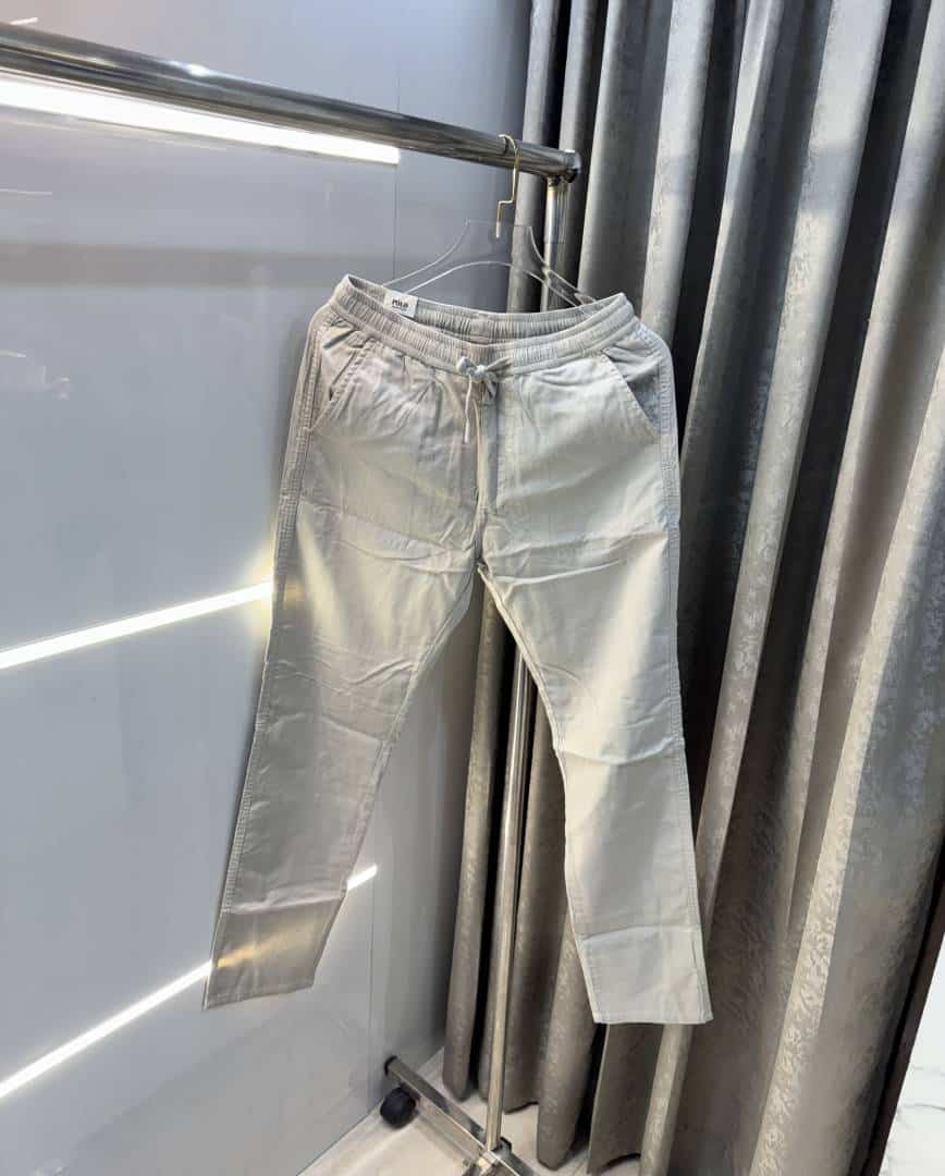 Ralp  Lauren New Light Grey Premium Classic Cotton Pant Main image