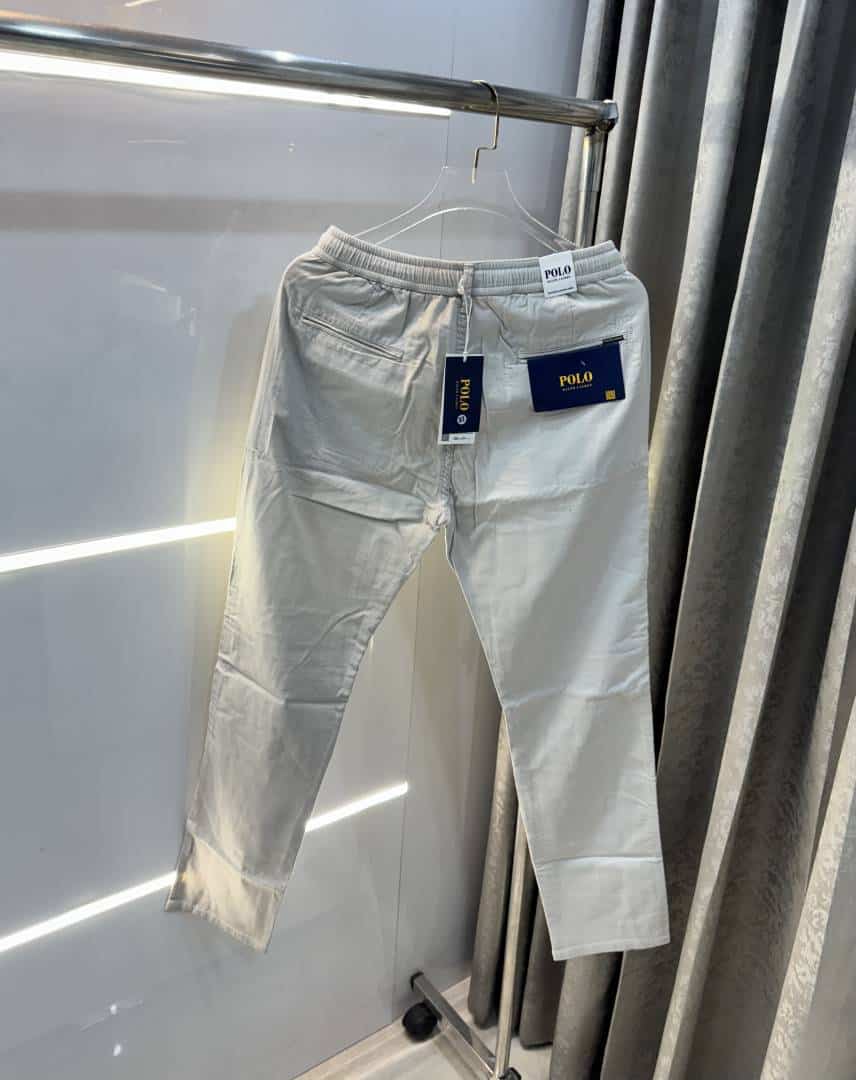 Ralp  Lauren New Light Grey Premium Classic Cotton Pant Secondary image