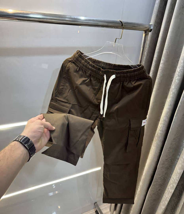 Tomm y Hilfige r Brown Premium Cargo Trackpant