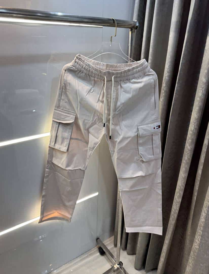 Tommy Hilfige r Cream Premium Cargo Trackpant Main image