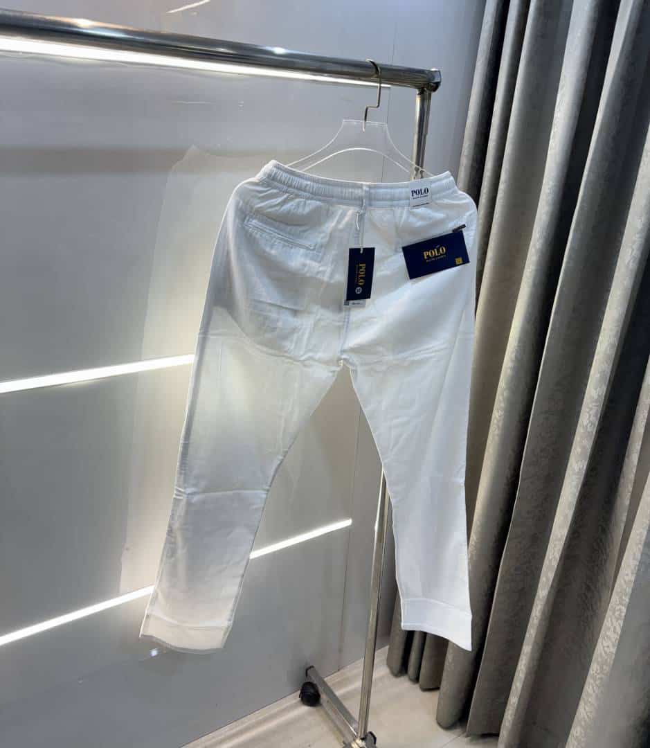 Ralph  Lauren White Premium Classic Cotton Pant