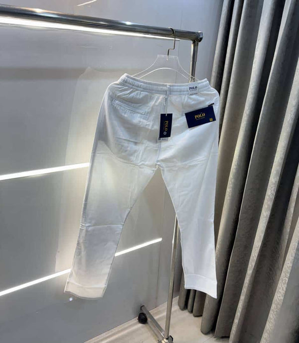 Ralph  Lauren White Premium Classic Cotton Pant