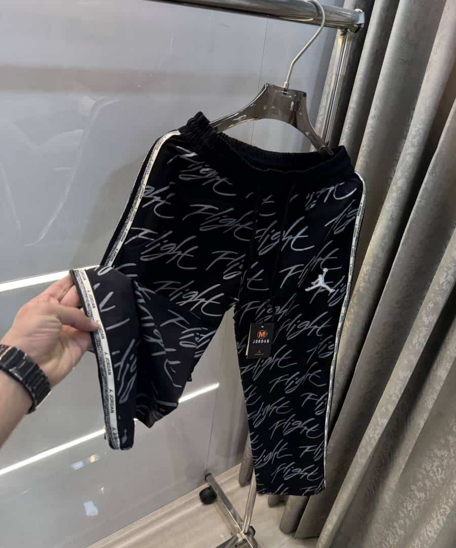 Air jorda n Black Embroidery Logo Imported Trackpant Secondary image