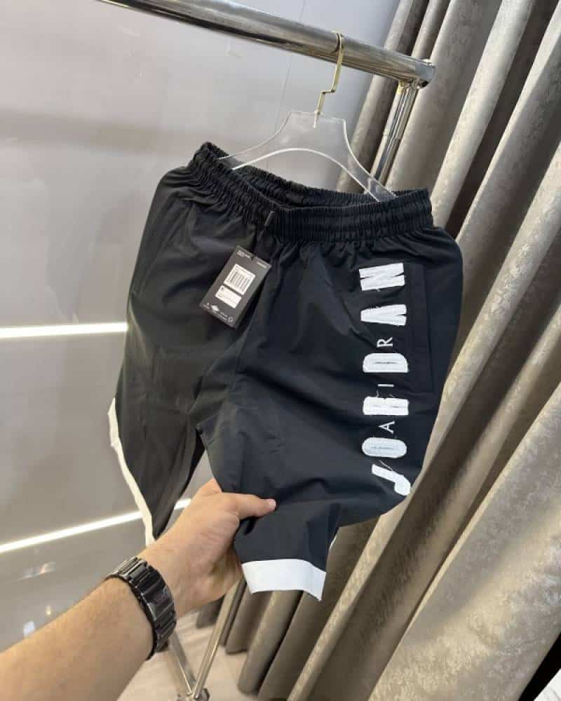 Air  Jordan Bottle Green Embroidery Work Premium Shorts