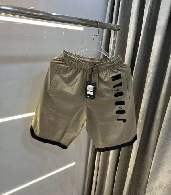 Air  Jordan Beige Embroidery Work Premium Shorts