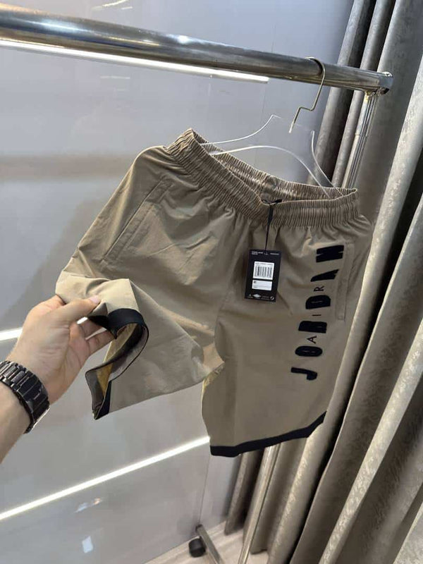 Air  Jordan Beige Embroidery Work Premium Shorts