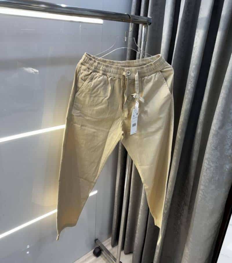 Zar a Cream 5 Premium Linen TrackPants Main image