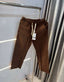 Zar a Brown Linen Premium Track Pants