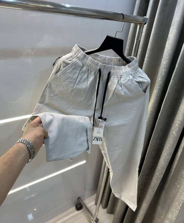Zar a Light Grey 3Premium Linen Track Pants