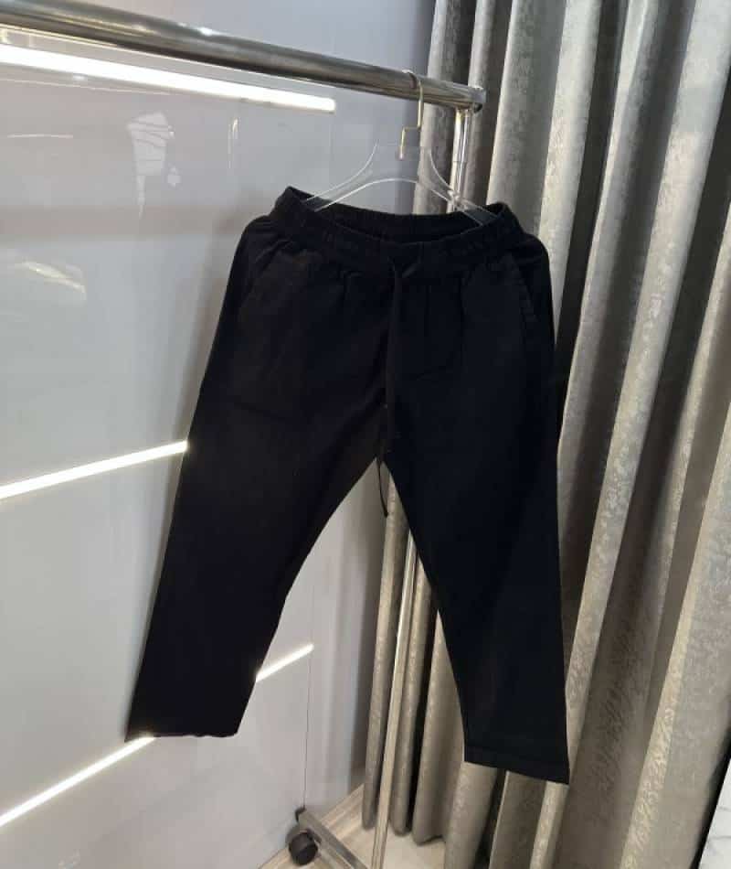 Zar a Pastel Black 4 Premium Linen TrackPants Main image