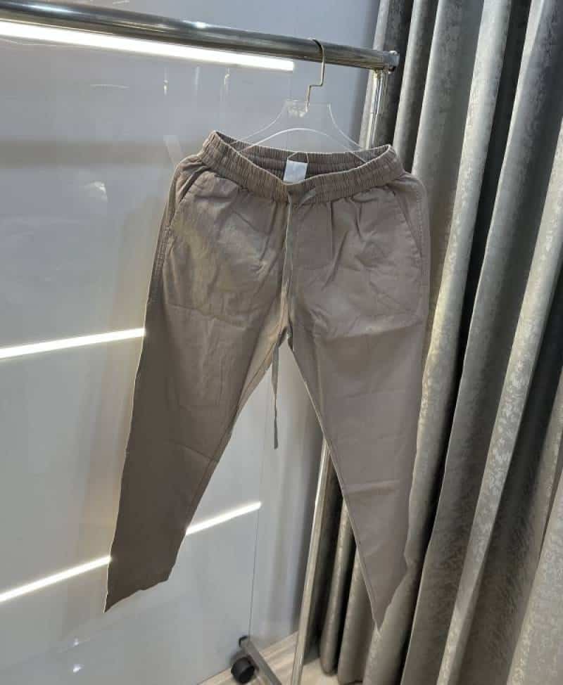 Zar a Pastel Grey 4 Premium Linen TrackPants Main image