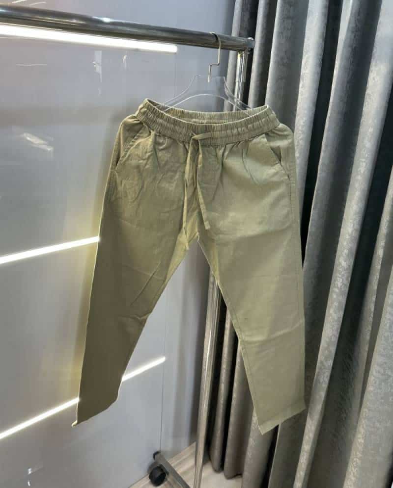 Zar a Light Olive 4 Premium Linen TrackPants