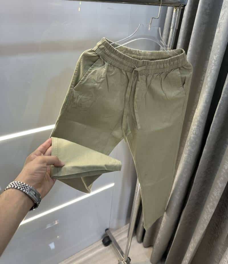 Zar a Light Olive 4 Premium Linen TrackPants