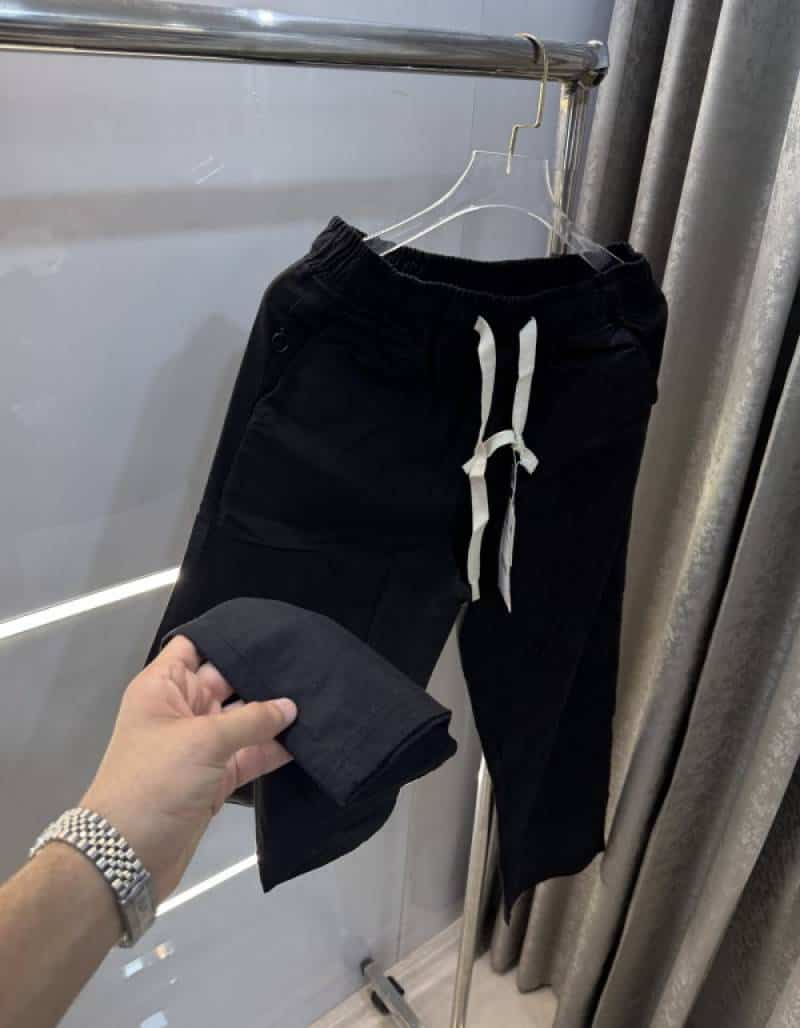 Zar a Black Linen Premium Track Pants Secondary image