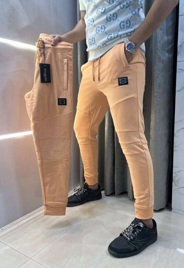 Balmai n Paris Peach Steel Logo Imported Premium Rider Jogger