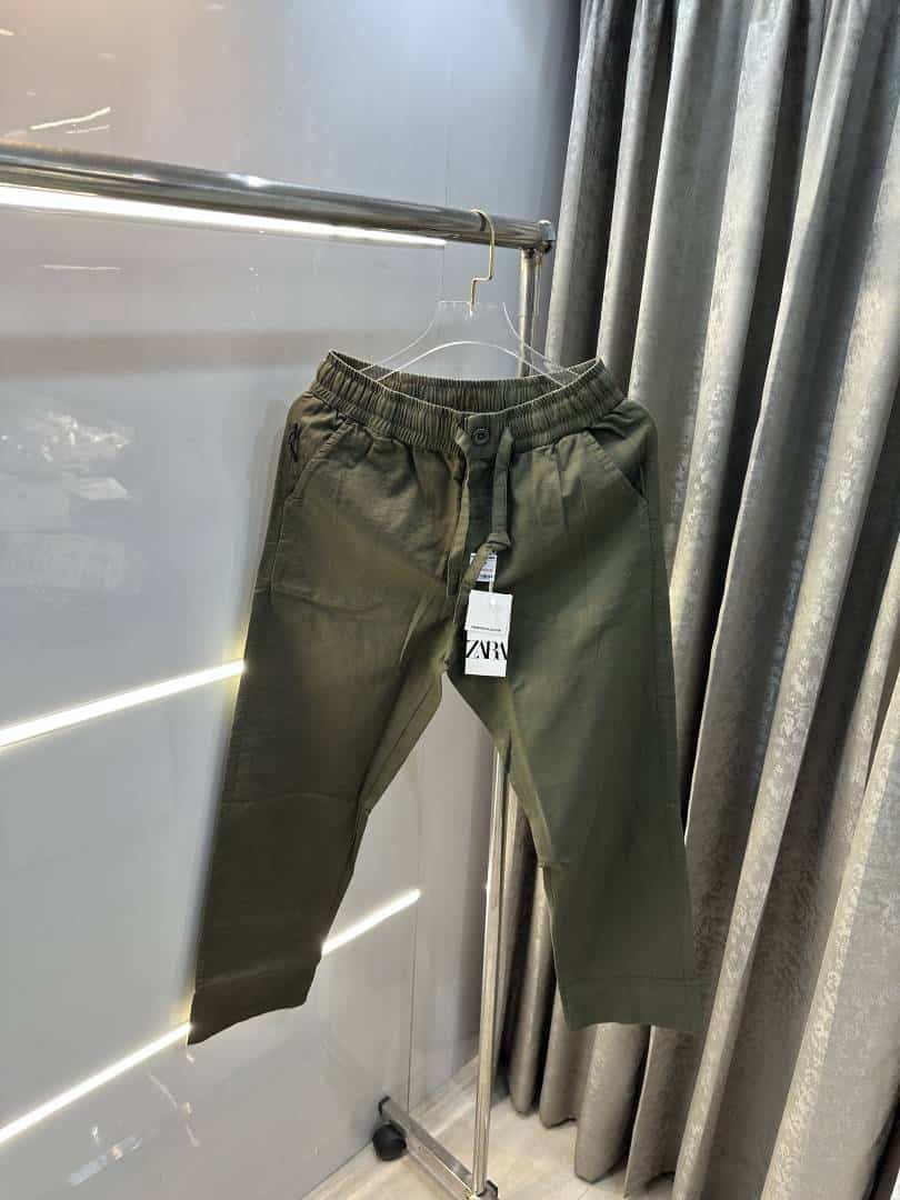Zar a Olive New Premium Linen Track Pants