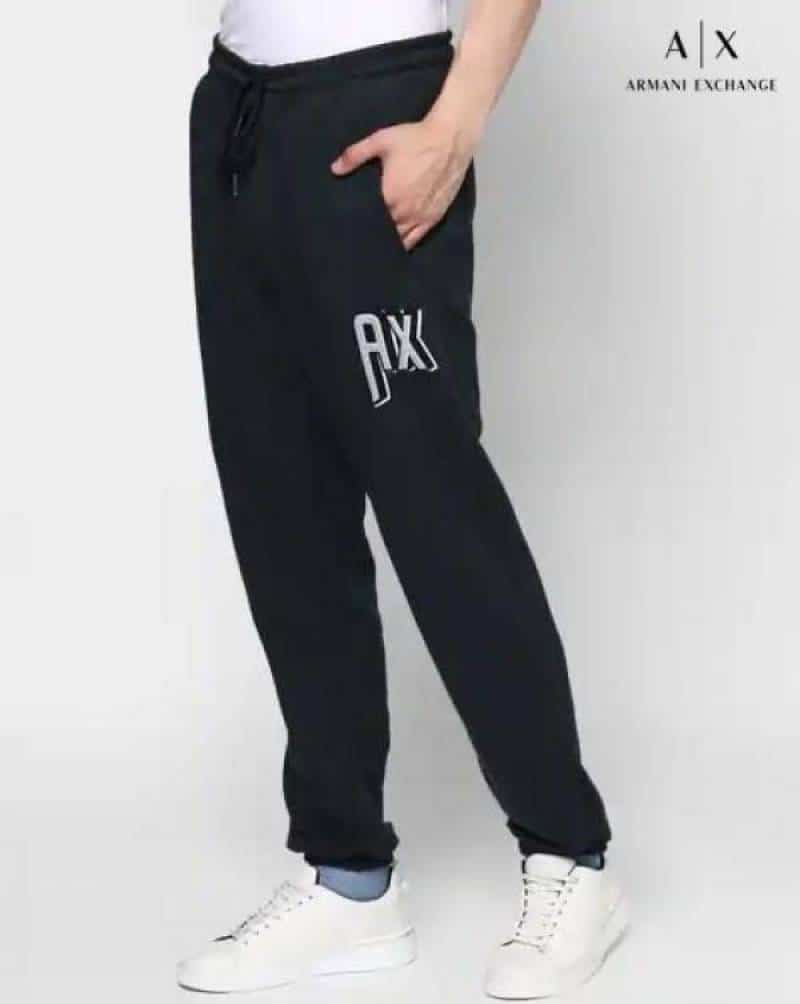 Arman i Exchange Black Logo Patch Imported Trackpant With Carry Bag