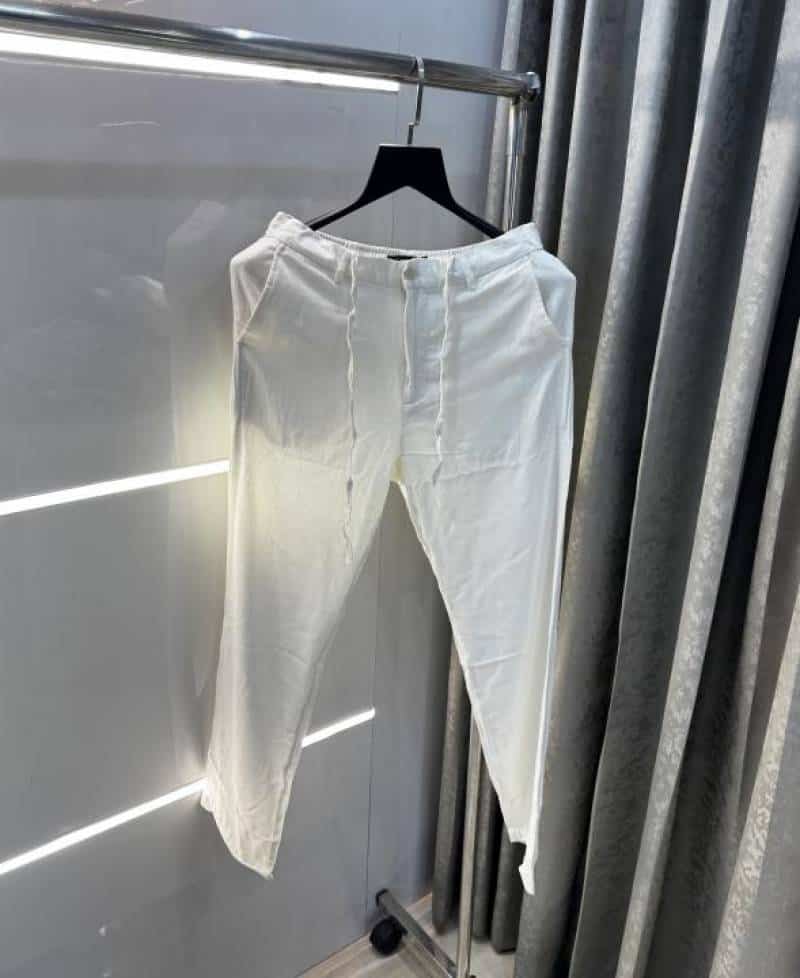 Ralp  Lauren  White Premium Pure Linen Trousers