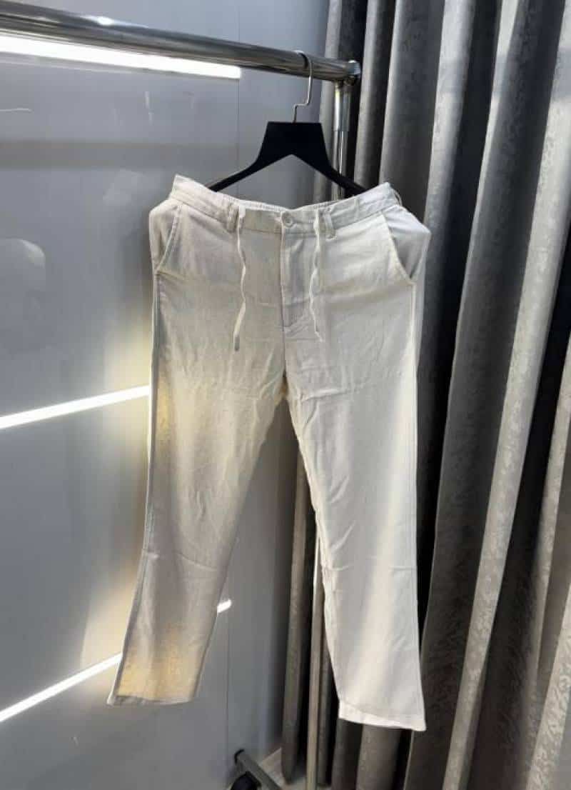 Ralp  Lauren. Cream Premium Pure Linen Trouser