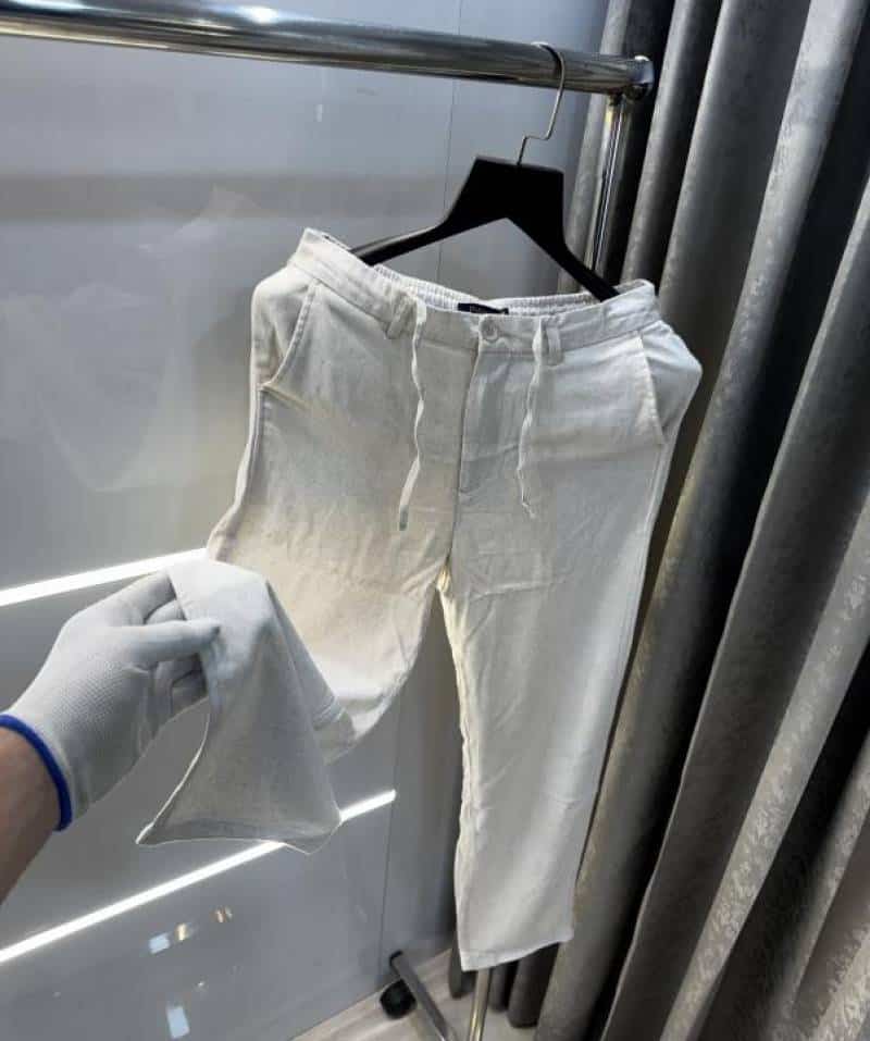 Ralp  Lauren. Cream Premium Pure Linen Trouser